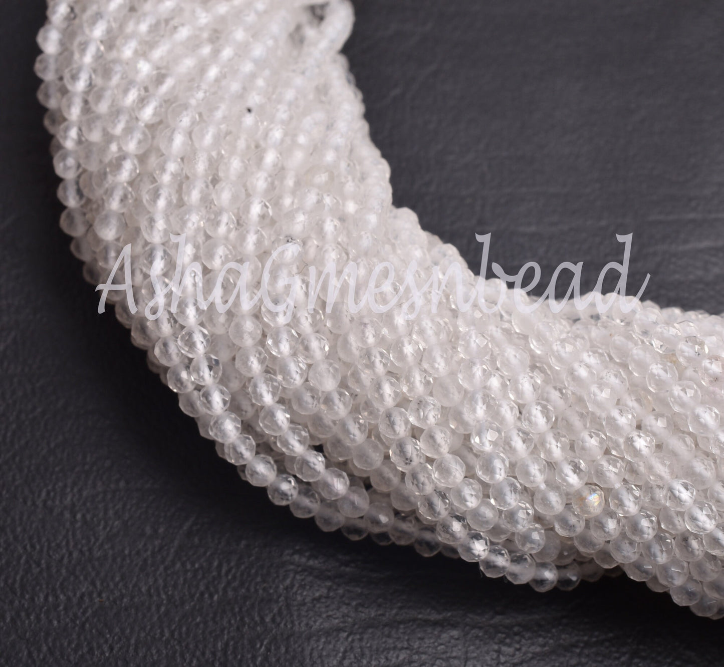 Beautiful White Natural Crystal Quartz Micro Cut Beads 2.2 mm AAA Quality Clear Crystal Faceted Rondelle Machine Cut Gemstone Bead Jewelry
