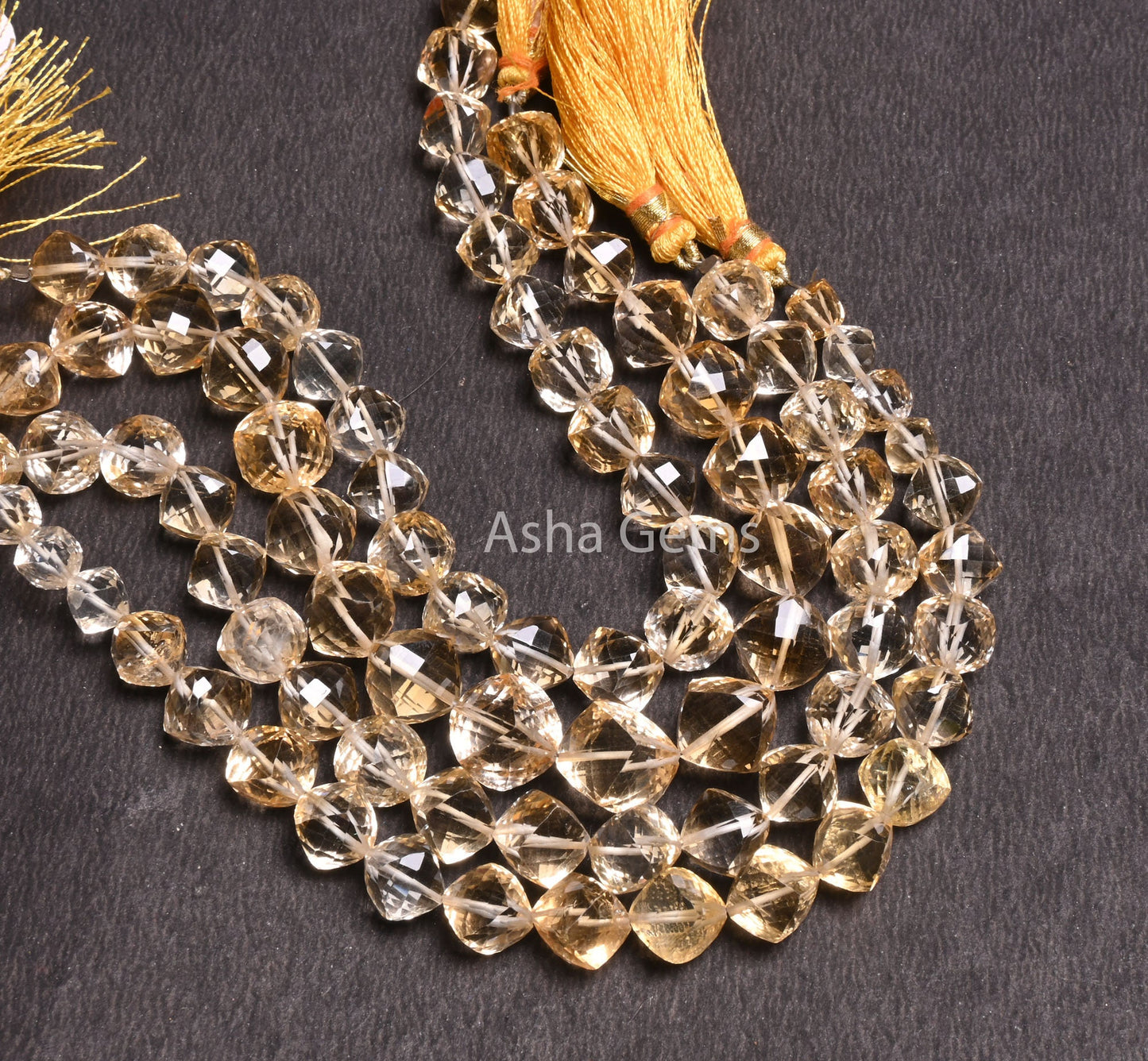 Natural Yellow Citrine Cube Box faceted Beads,8" Fine Quality Citrine Fancy oblique drill Cube Gemstone Beads, Citrine Quartz Beads Jewelry (AG 18542)