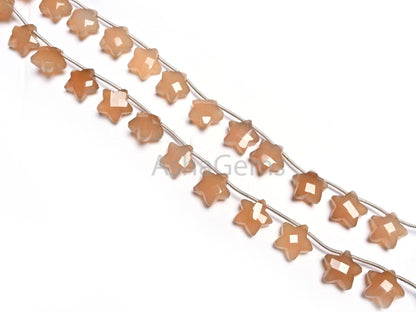 11 mm Beautiful Chalcedony Faceted Star Carving Beads, Shaded Gray Brown chalcedony Fancy Star Shape Carved handmade Gemstone Beads Jewelry