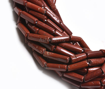 8" Beautiful Red Jasper Fancy Long pipe shape Beads,5-17mm Natural Jasper smooth Pipe gemstone beads, Jasper Tube Bead Jewelry making Craft