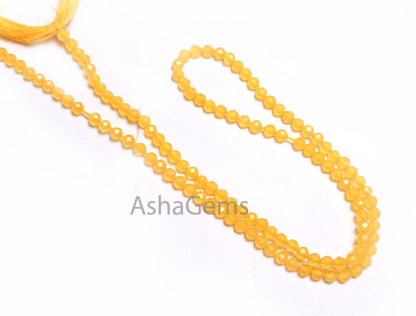 Rare Yellow Chalcedony Quartz Micro Cut Gemstone Tiny Beads,2.5 mm AAA Quality Yellow Quartz faceted Rondelle Machine Cut Beads Jewelry SALE