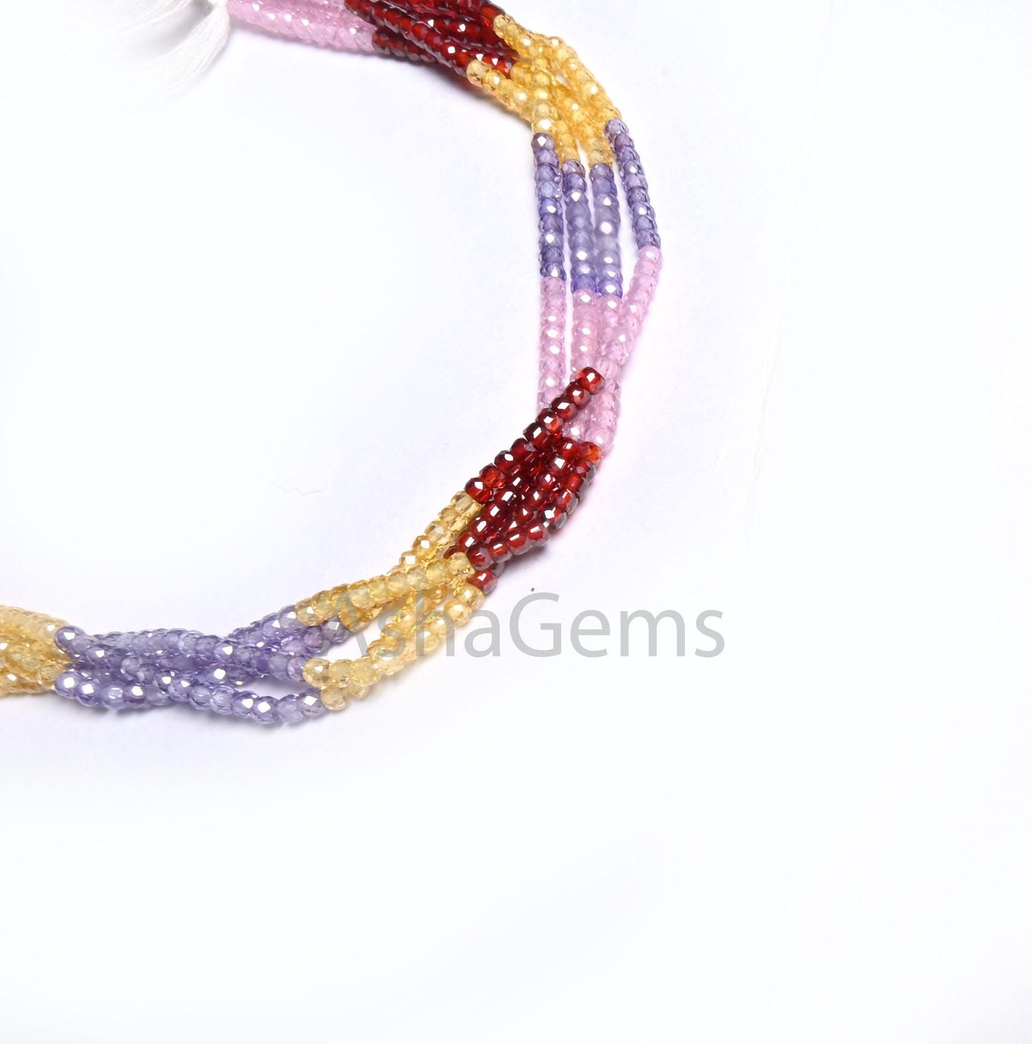 13" Strand Zircon Micro Faceted Beads Beautiful Multi Color Zircon Faceted Beads,3mm Cubic zirconia Rondelle Beads, For Jewelry Making Craft