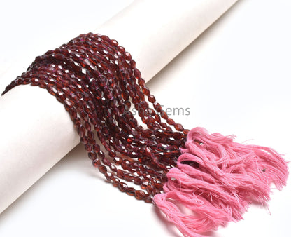 Beautiful Garnet faceted Hand Cut Oval Gemstone Loose beads, Natural Garnet Oval Briolette Straight Drill bead, Garnet Beads Jewelry Crafts