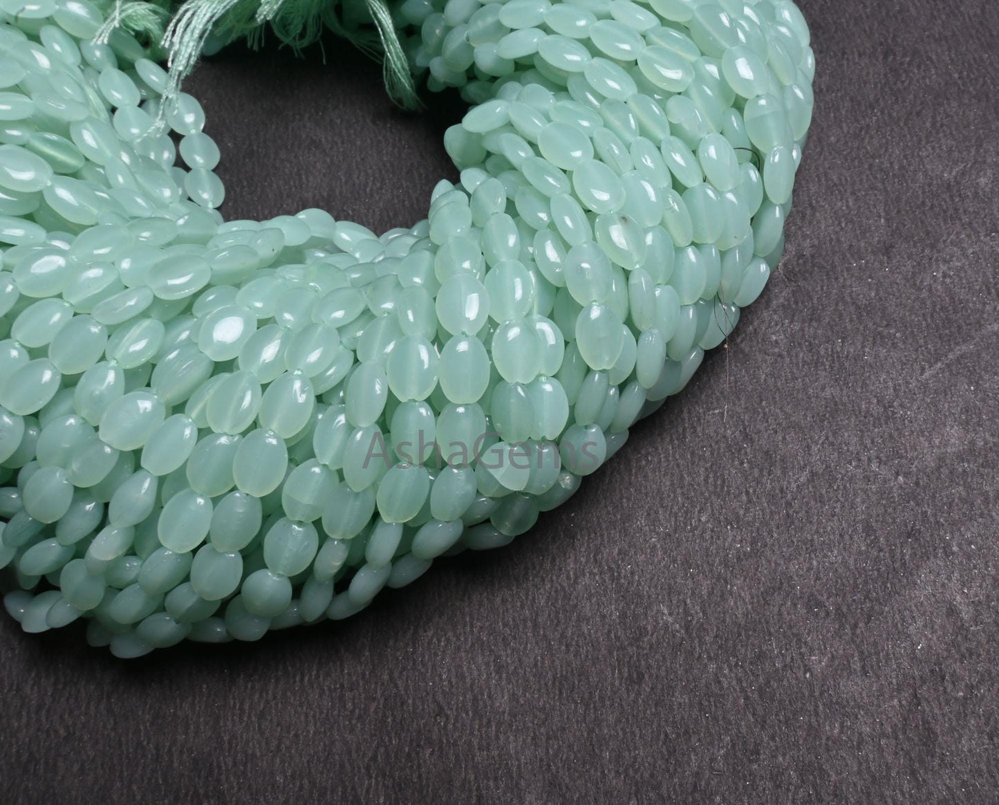 Beautiful Light Green Quartz Hydro Smooth Oval Shape Handmade Beads,13"Green Aventurine Color Hydro Plain Oval Loose Bead Jewelry Craft SALE