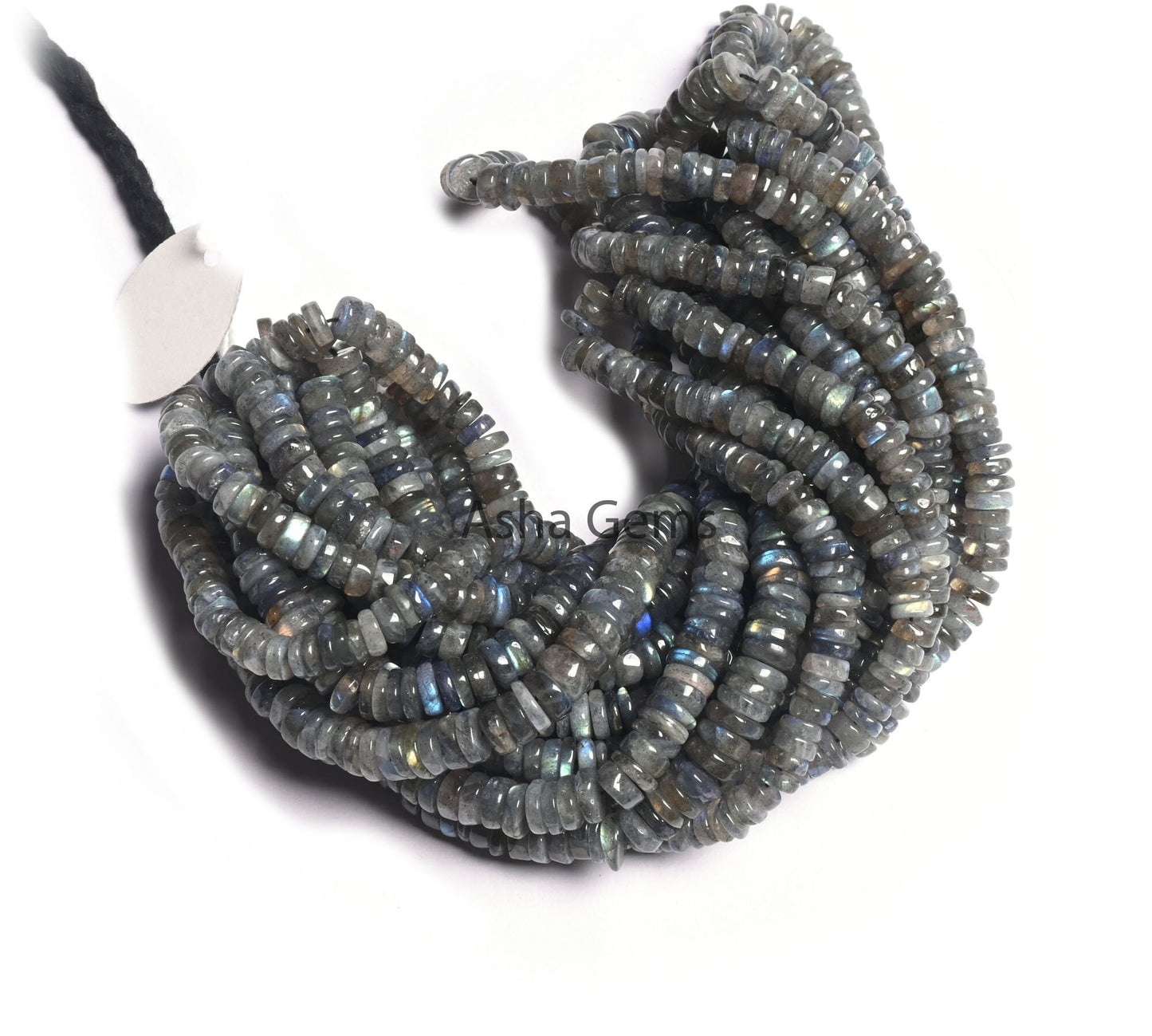 Natural Fire Labradorite Smooth Heishi Tyre Beads, Multi Flash Labradorite Plain Flat Wheel Handmade Gemstone Beads Labradorite Bead Jewelry