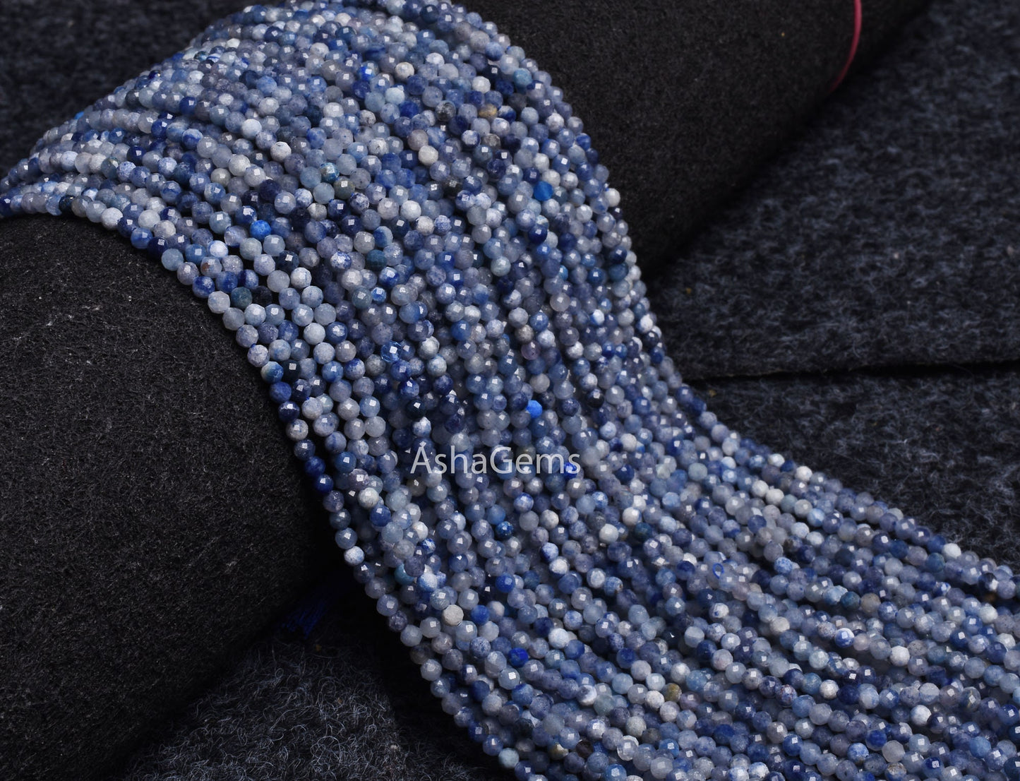 Beautiful dumortierite Micro Cut Beads,3 mm  Shaded Blue dumortierite Faceted Machine Cut Gemstone Beads dumortierite Jewelry Making Crafts