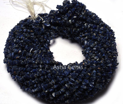 34inch Strand Natural Blue Sodalite Uncut Chips Gemstone Beads, Semi Precious Sodalite raw Rough Smooth Uneven tiny Beads Jewelry Craft SALE