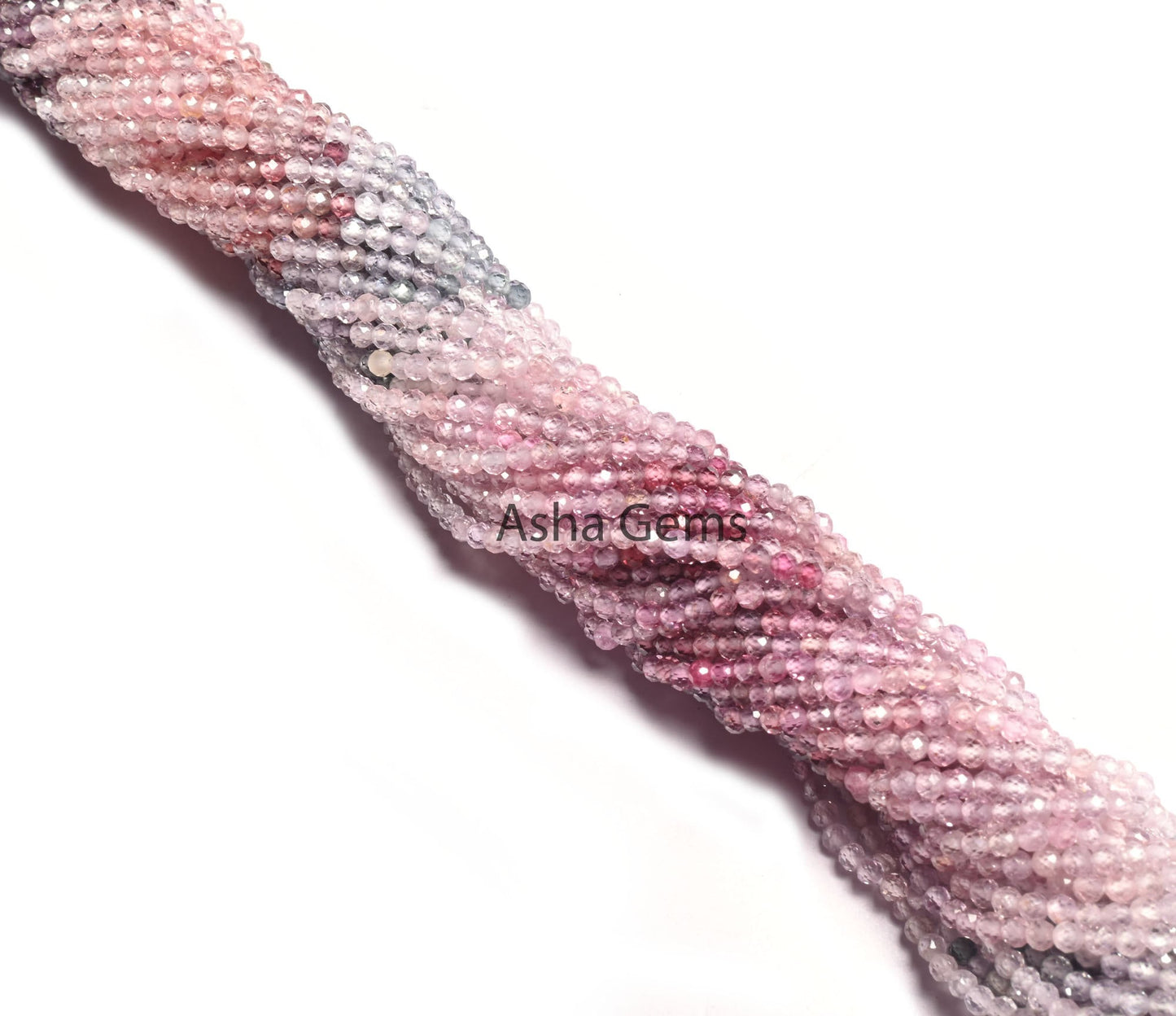 2.7mm Natural Multi Spinel Micro Cut Faceted Gemstone Loose Beads, Genuine Spinel Machine Cut Rondelle Beads, Fine Real Spinal Beads Jewelry