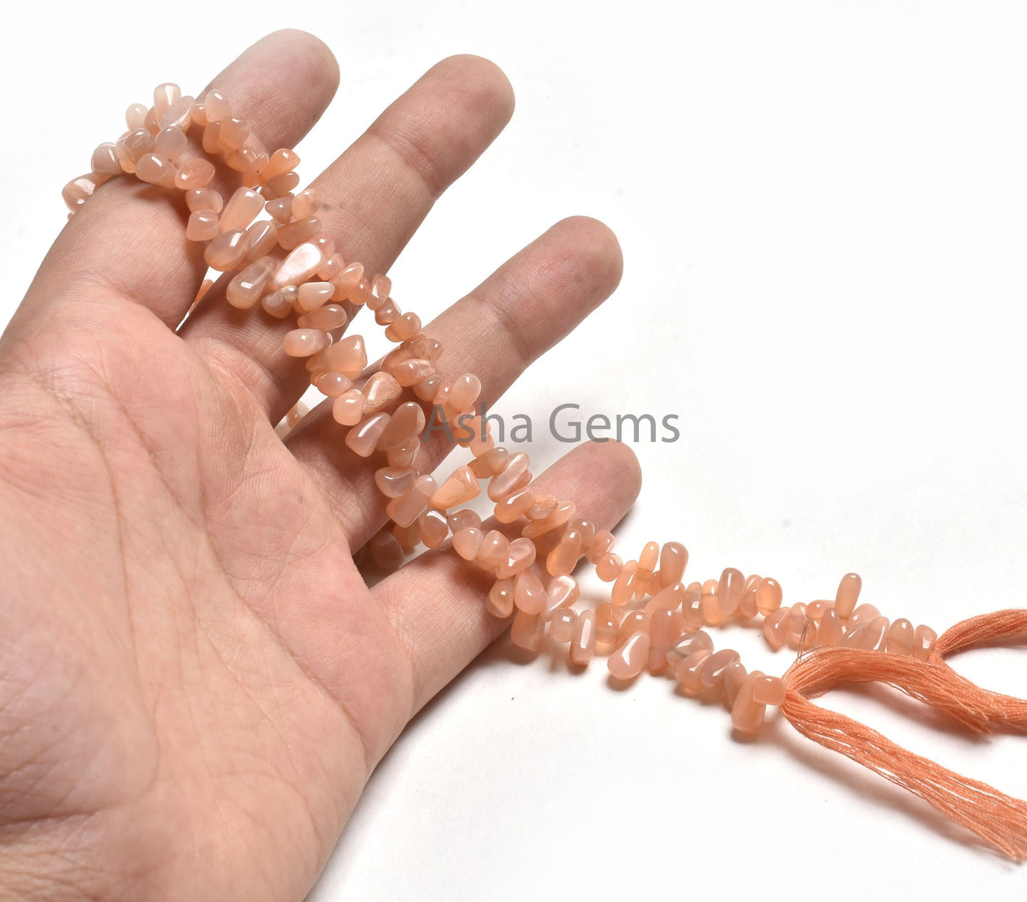 Natural Peach Moonstone Drops Shape Beads,13" Strand Pink Moonstone Smooth Uneven Teardrop Handmade beads, Moonstone Side drill Bead Jewelry