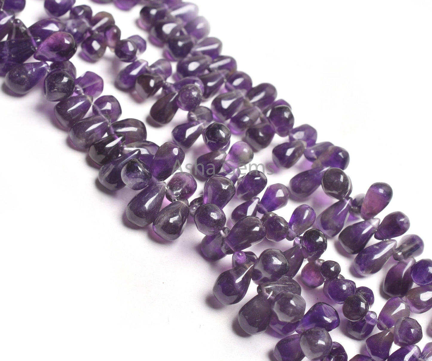 Natural Amethyst Side Drill Drops Beads, Purple Amethyst Plain Uneven Teardrop Handmade Gemstone Bead, African Amethyst Bead Jewelry makings
