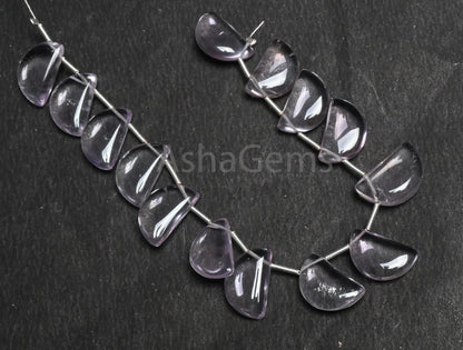 Natural Pink Amethyst Smooth D Shape Fancy Gemstone Beads,10-16 mm Amethyst Half Moon Side Drill Handmade Plain Beads Jewelry making Crafts