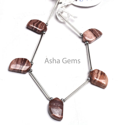 Beautiful Brown Jasper Fancy Mango Leaf Shape Gemstone Beads, Picture Jasper Smooth Handmade Side Drill Beads, Jasper Bead Handicraft SALE
