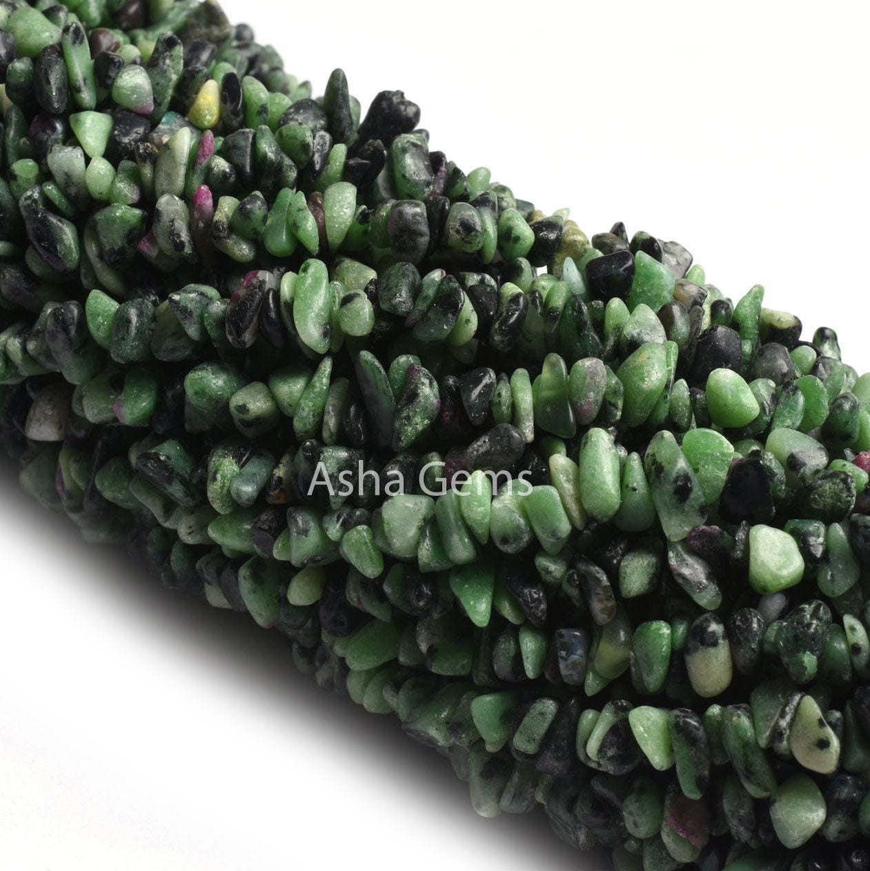 34" Strand Natural Ruby Zoisite Uncut Chips Raw Gemstone Beads, Smooth Rough Tiny Nugget Beads, Fine Ruby Zoisite Uncut Beads Jewelry Sale