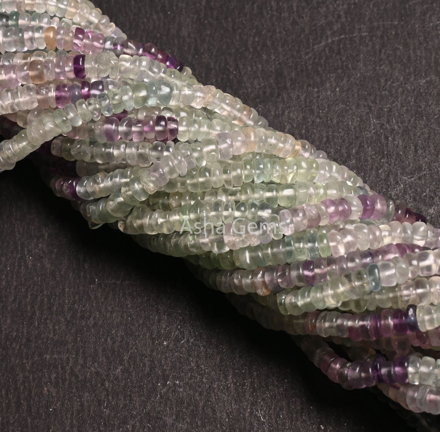 4.5mm Shaded Fluorite Smooth Heishi Tyre Gemstone Beads,8/16" Strand AAA Natural multi Fluorite Handmade Flat Wheel Bead Jewelry Making SALE