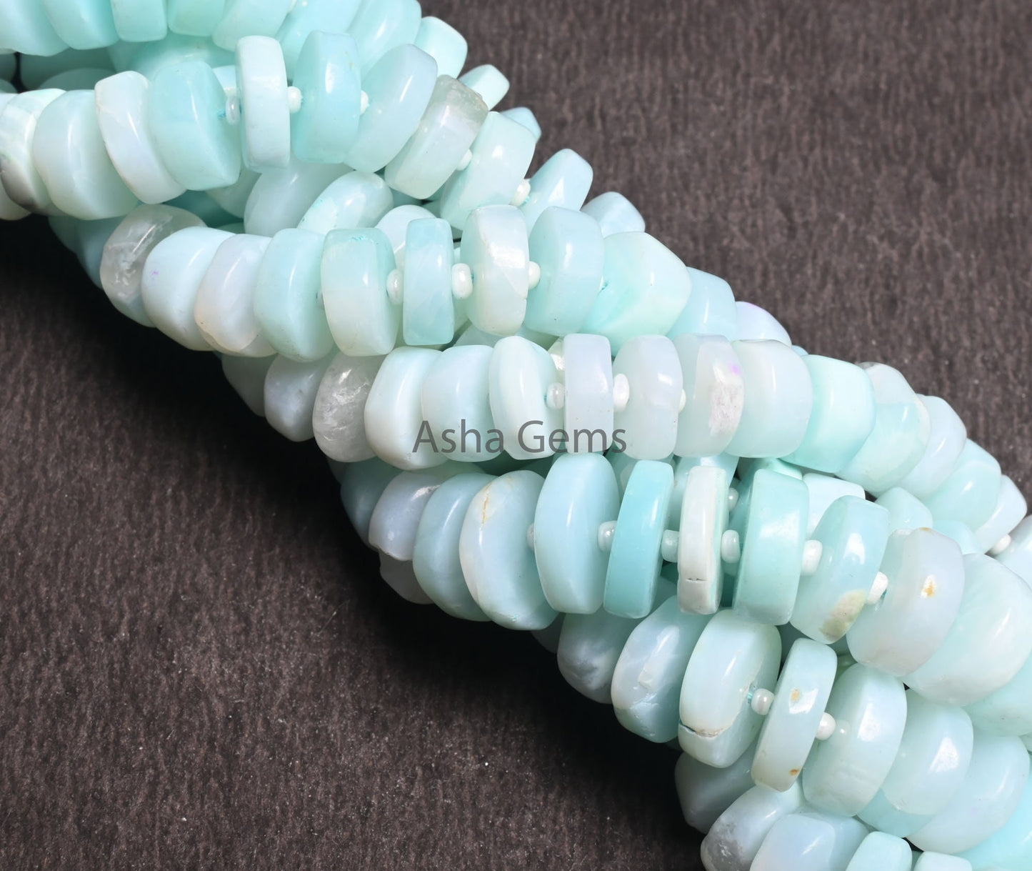 AAA Quality Peru Blue Opal Flat Tyre Shape smooth Gemstone Loose Beads, Sky Blue Opal Wheel Handmade Bead, Opal Bead Jewelry Handicraft SALE