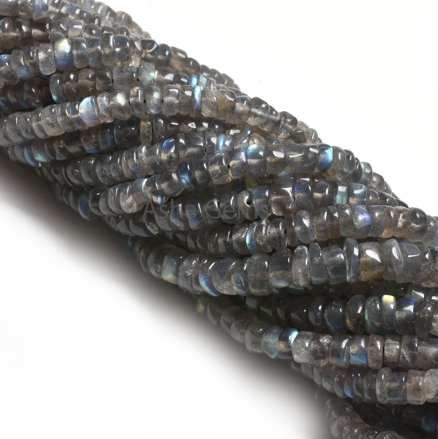 Beautiful Flashy Fire Labradorite Smooth Tyre Gemstone Beads,12" Natural Fire Black Rainbow Smooth Uneven Shape Tyre Handmade Beads Jewelry