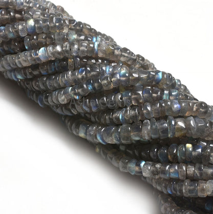 Beautiful Flashy Fire Labradorite Smooth Tyre Gemstone Beads,12" Natural Fire Black Rainbow Smooth Uneven Shape Tyre Handmade Beads Jewelry