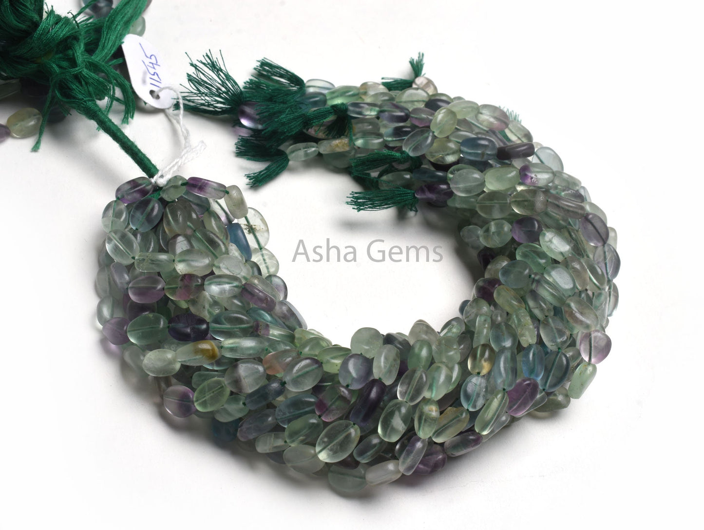 Fine Shaded Green Fluorite Oval Smooth Handmade Beads,12.5" Natural Fluorite Straight Drill Plain Oval Gemstone Beads, Fluorite Bead Jewelry
