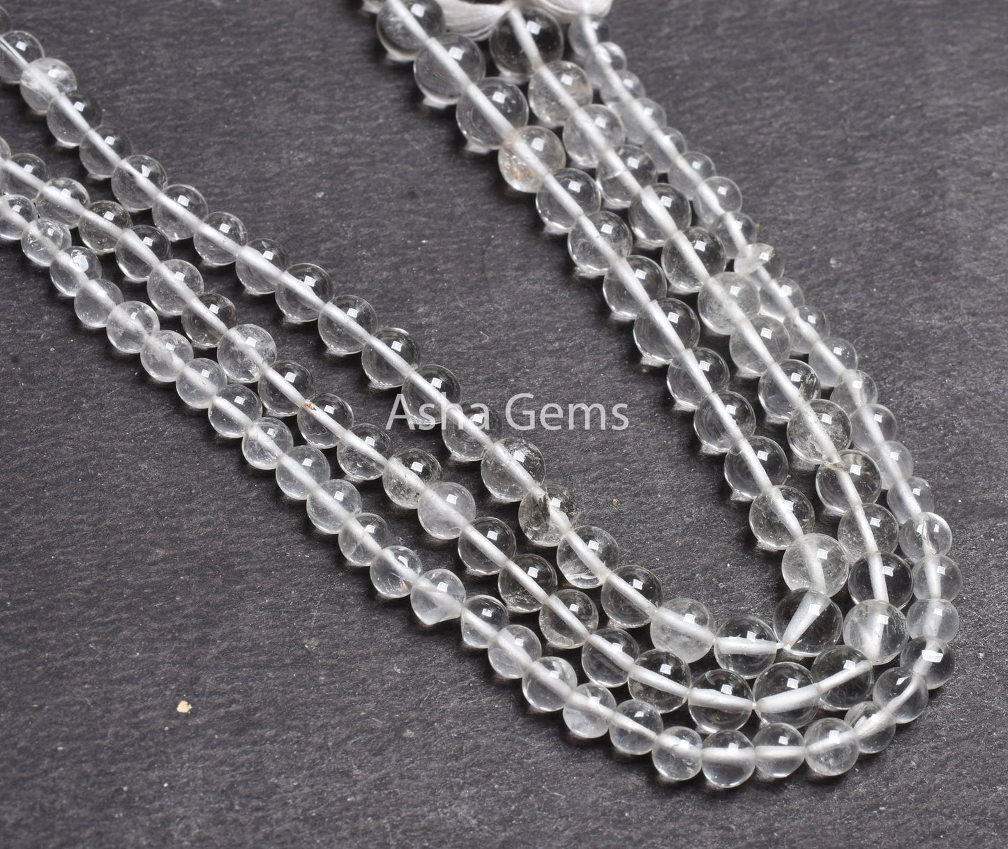 Natural Crystal Quartz Round Beads,12.5" Strand Fine Clear Crystal Smooth Ball Round Shape Gemstone Beads Crystal Jewelry Making Crafts SALE