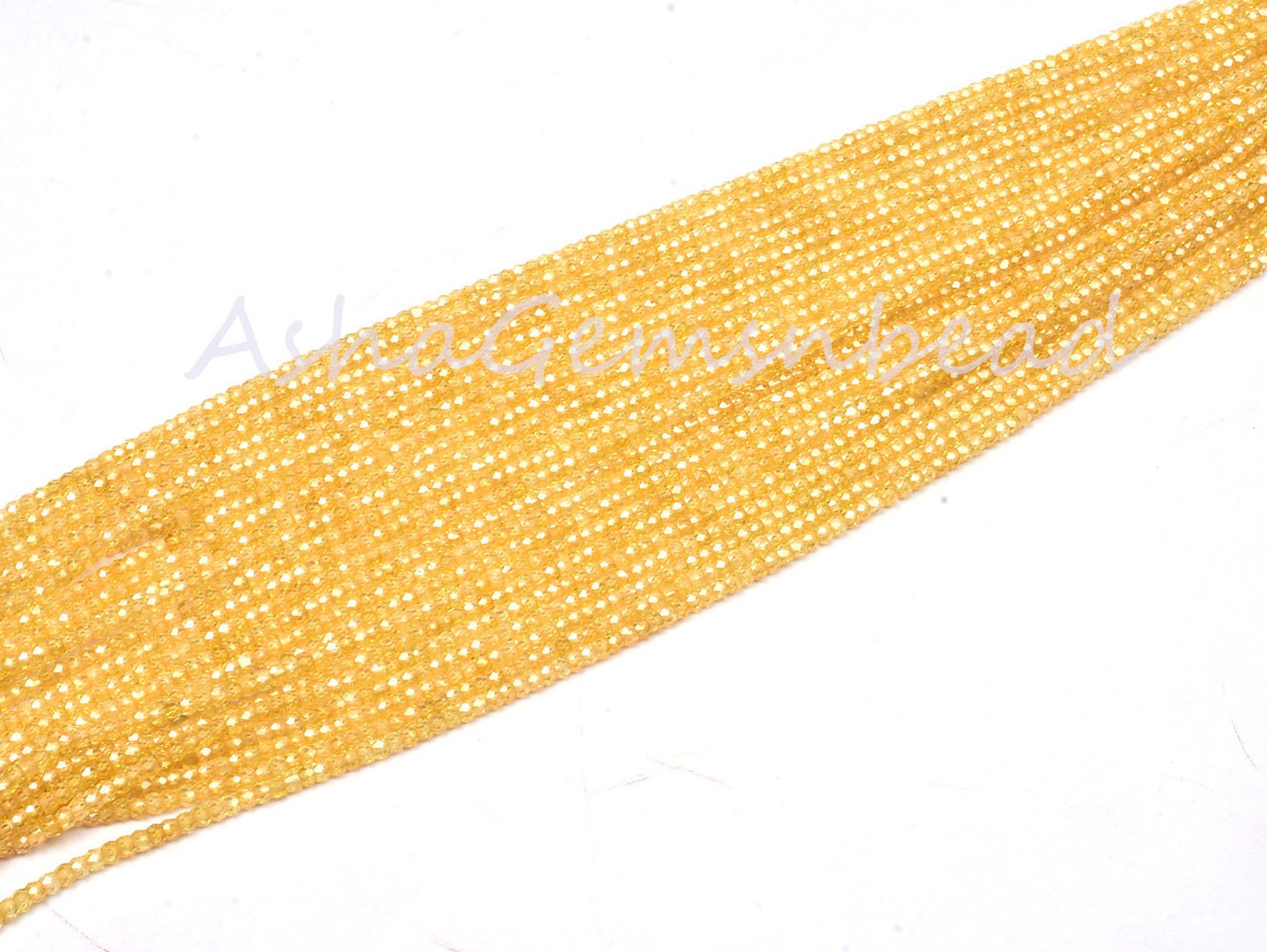 Beautiful Yellow Zircon Micro Cut Beads,3 mm Cubic Zirconia Rondelle Faceted Gemstone Beads,12.5" AAA Quality Zircon Bead Jewelry Craft SALE