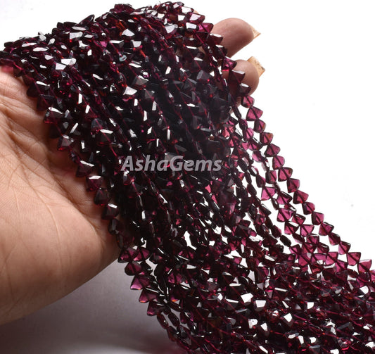Garnet Fancy Kite Shape Beads, Natural Red Garnet Faceted Kite Beads, Garnet Fancy Beads Gemstone Flat Faceted Beads For Jewelry Making SALE