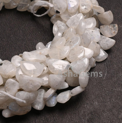 Beautiful Rainbow Moonstone fancy D Shape Smooth Gemstone beads,9"Blue Fire rainbow moonstone Half moon Straight drill handmade Bead Jewelry