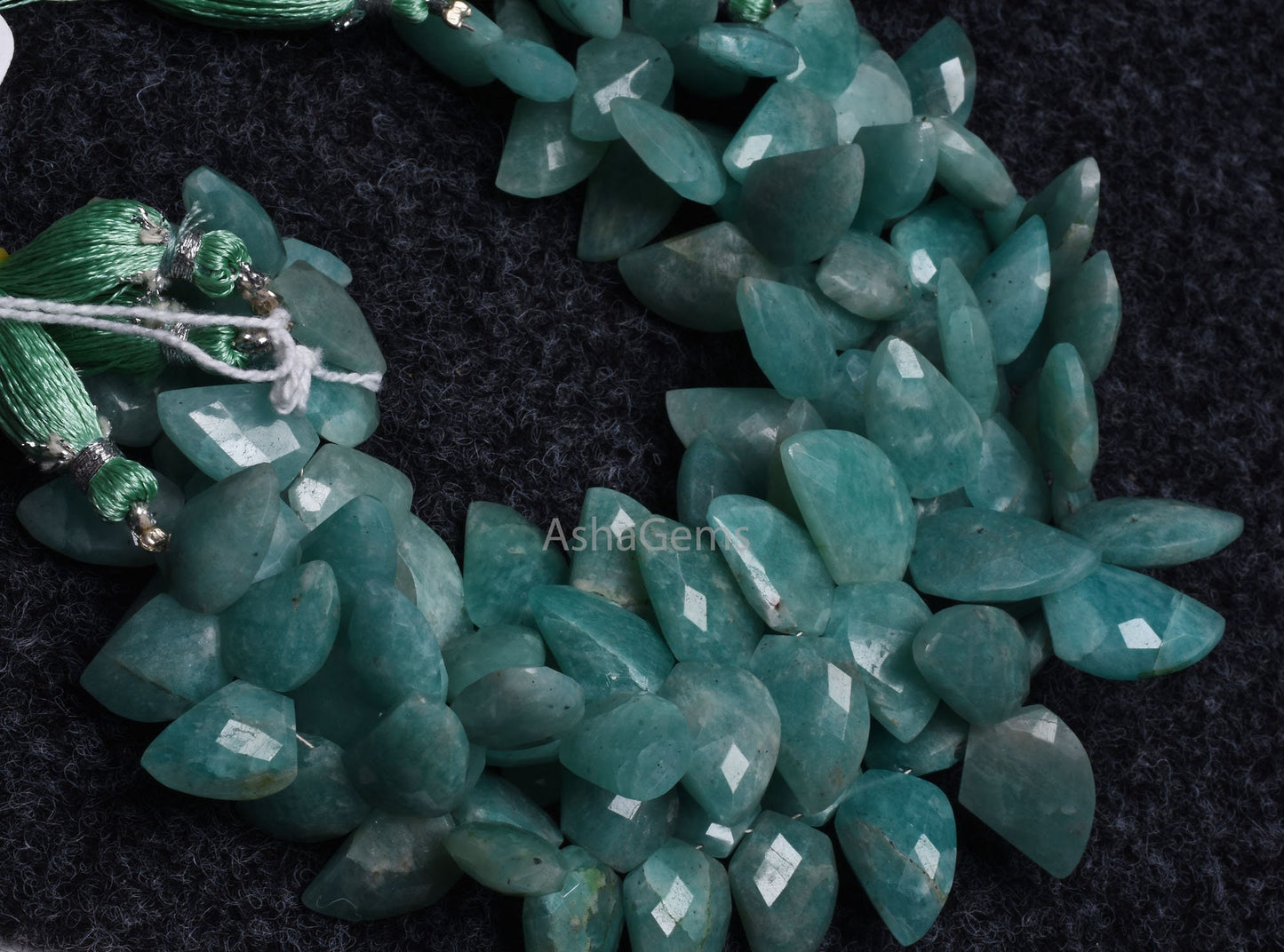 Natural Blue Amazonite Fancy Mango Shape Gemstone Beads,7" Amazonite faceted Fancy Beads, Amazonite Briolettes For Jewelry making Craft SALE