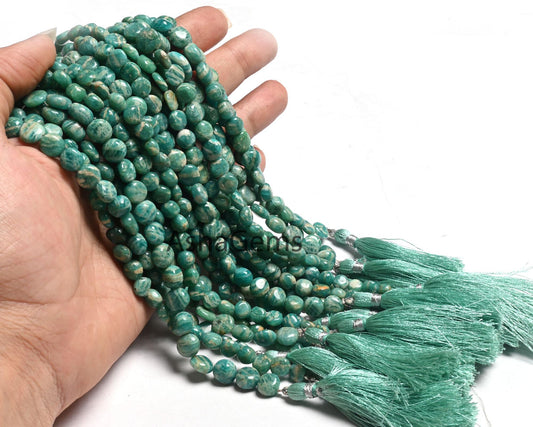 Natural Amazonite Smooth Coin Shape Handmade Beads,8" Shaded Blue Amazonite Coin Straight Drill Gemstone Amazonite Beads Jewelry Craft SALE
