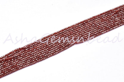 13" Strand Beautiful Red Zircon Micro Cut Rondelle Faceted Gemstone Beads 3 mm,AAA Quality Cubic Red Zircon Machine Cut Bead Jewelry Crafts