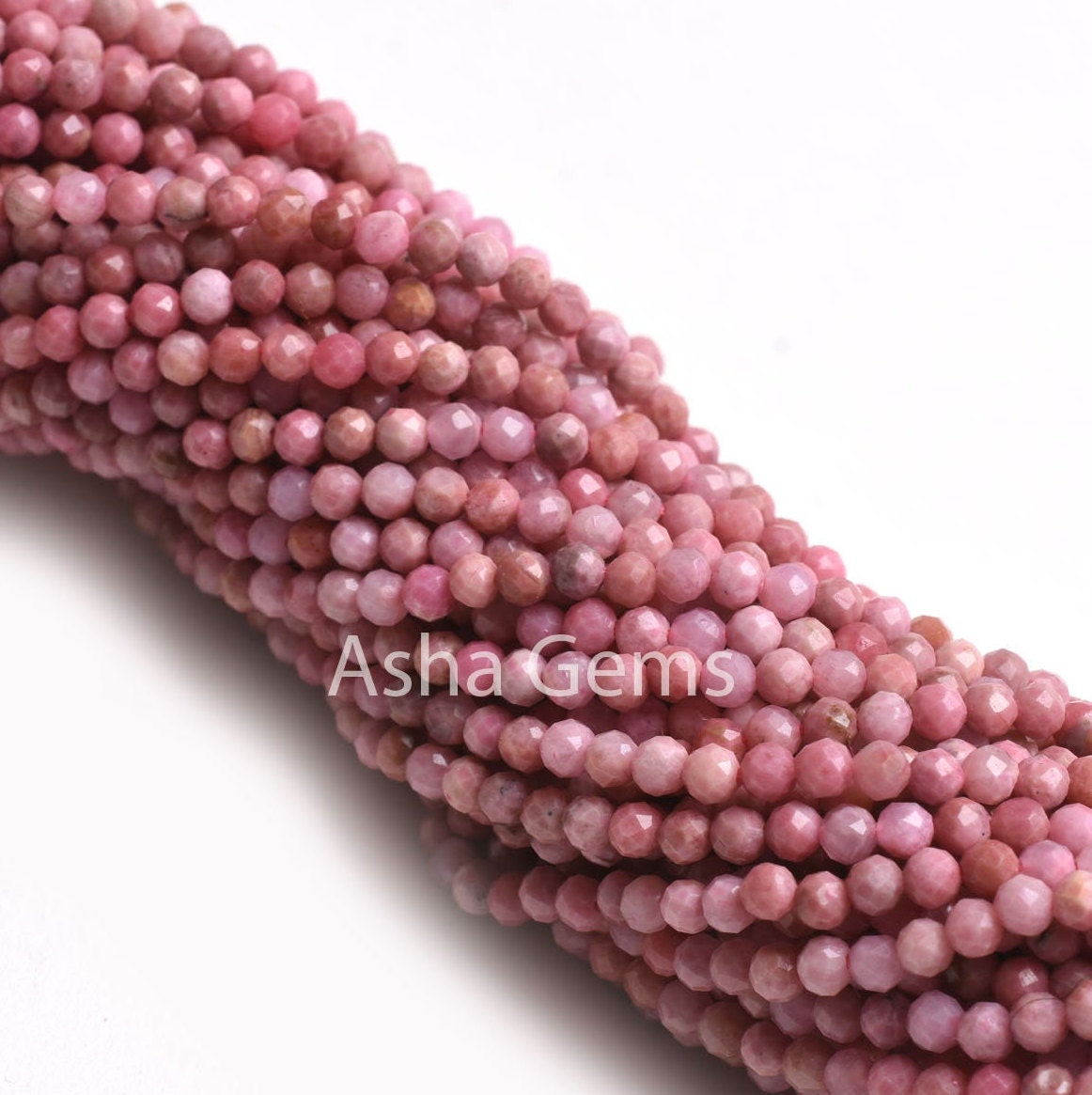 2.5mm Pink Rhodochrosite Micro Cut Gemstone Beads, Natural Rhodochrosite Beads Rhodochrosite Machine Cut Rondelle Bead Necklace Jewelry SALE