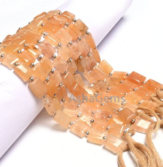 Beautiful Aventurine Smooth Rectangle Shape Gemstone Loose Beads,9"Natural Yellow Aventurine Fancy Chicklet handmade Bead Jewelry Craft SALE