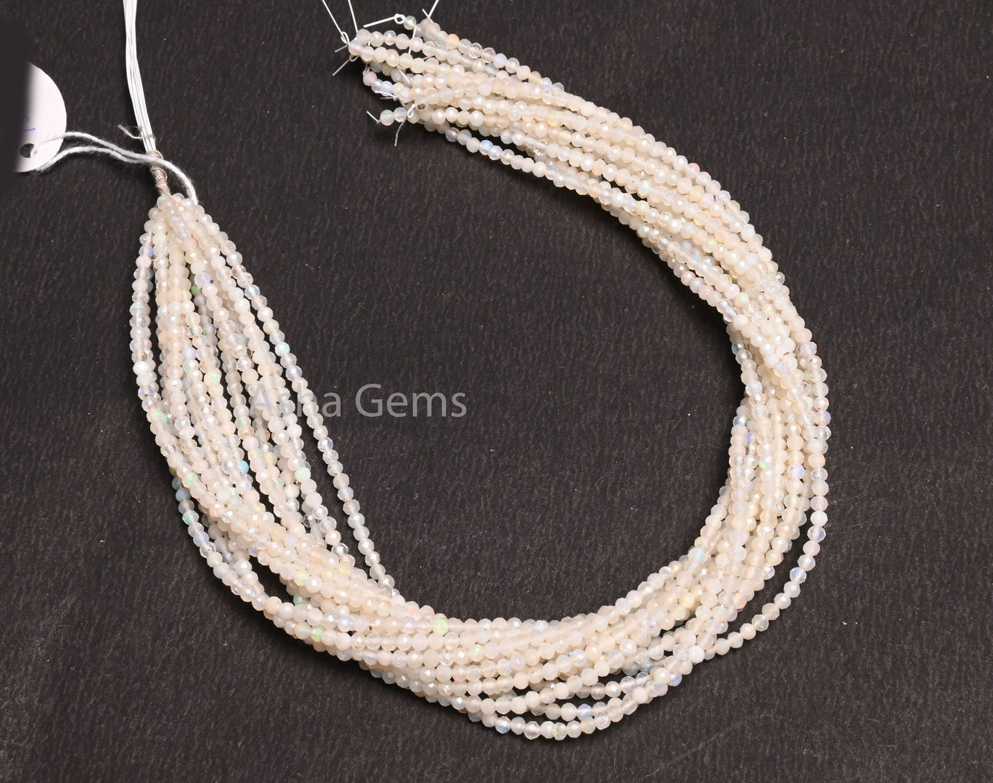 Fine Quality Ethiopian Opal Faceted Rondelle shape Beads,3 mm Natural Flashy Welo Fire Ethiopian Opal Gemstone Bead Opal Micro Cut Bead SALE