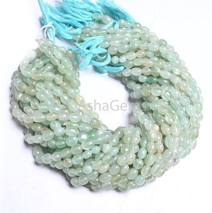 Fine Green aventurine Smooth Oval Handmade Gemstone beads, Natural Shaded Light Green aventurin Fancy Puff Oval bead Jewelry Handicraft SALE