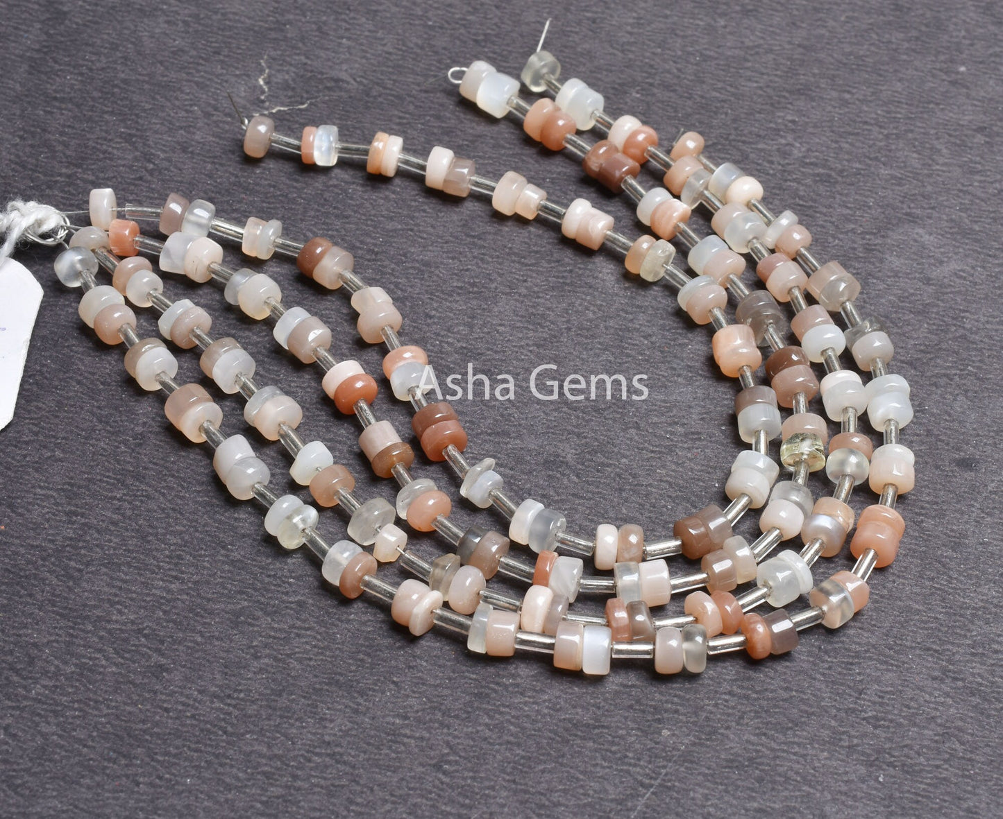 Natural Multi Moonstone Smooth Tyre Gemstone Beads,5.5mm Multi Color Shaded Moonstone Wheel Shape Beads,8"Moonstone Beads Jewelry Craft SALE