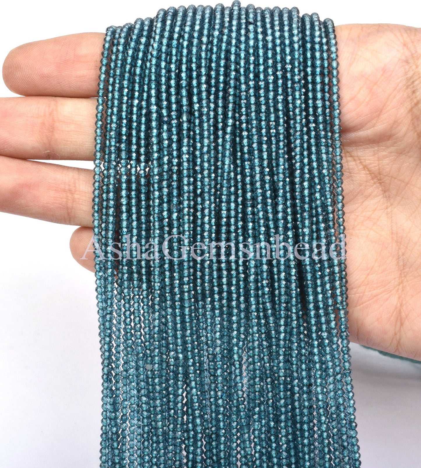 13"Strand Genuine Topaz London BT Coated Micro Cut Rondelle Faceted Gemstone Beads,2mm,Super Fine AAA+ Quality,Faceted Tiny Beads,Jewelry