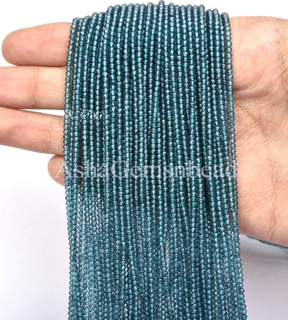 13"Strand Genuine Topaz London BT Coated Micro Cut Rondelle Faceted Gemstone Beads,2mm,Super Fine AAA+ Quality,Faceted Tiny Beads,Jewelry