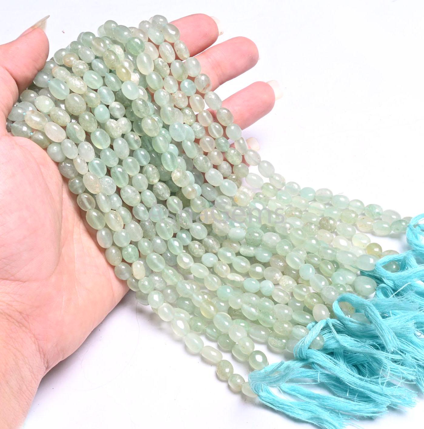 Fine Green aventurine Smooth Oval Handmade Gemstone beads, Natural Shaded Light Green aventurin Fancy Puff Oval bead Jewelry Handicraft SALE