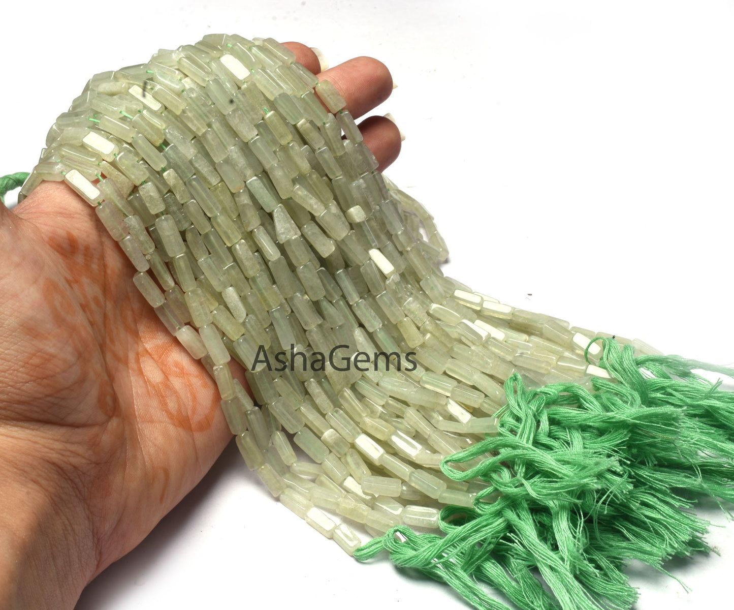 Natural Aventurine Smooth Rectangle Beads,13" Strand Grape Green Aventurine Plain Handmade Uneven Rectangle Beads Aventurine Beads Jewelry