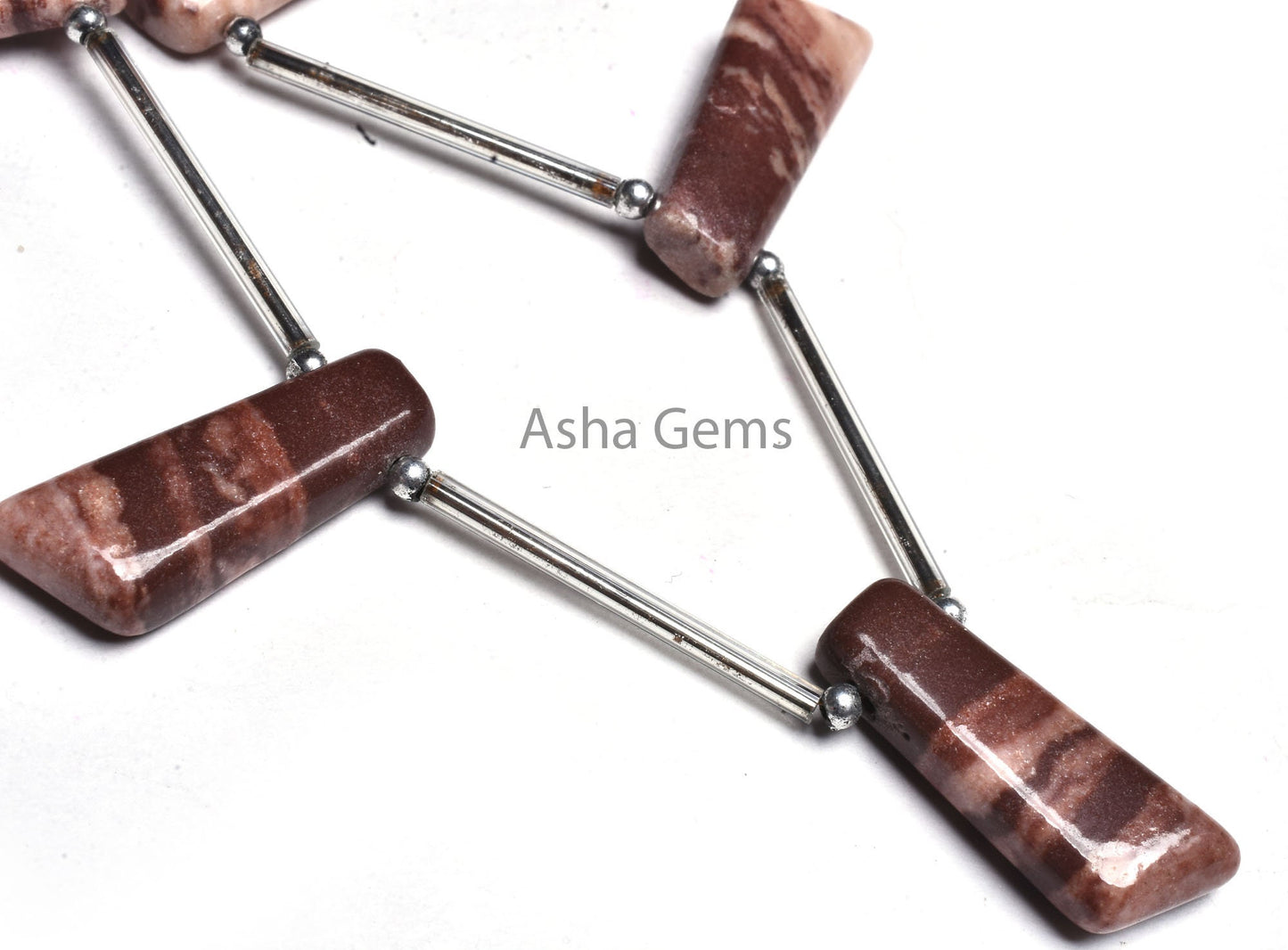 Fine Brown Jasper Smooth Fancy 7 Shape Beads,9-25mm Natural Jasper Handmade Fancy Long Slice Gemstone Bead, Picture Jasper Bead Jewelry SALE