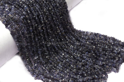 34"Strand Natural Blue Iolite Uncut Chips Beads Gemstone Iolite Raw Rough Gemstone Iolite Beads, Uneven Tiny Nugget bead Jewelry Craft SALE