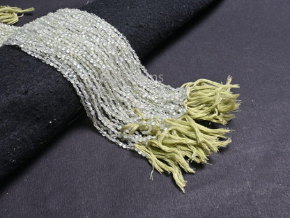 AAA Quality Prehnite faceted Coin Shape Gemstone Loose Beads, Natural Light Green  Prehnite Tiny Coin Briolette Beads Jewelry Makings Crafts
