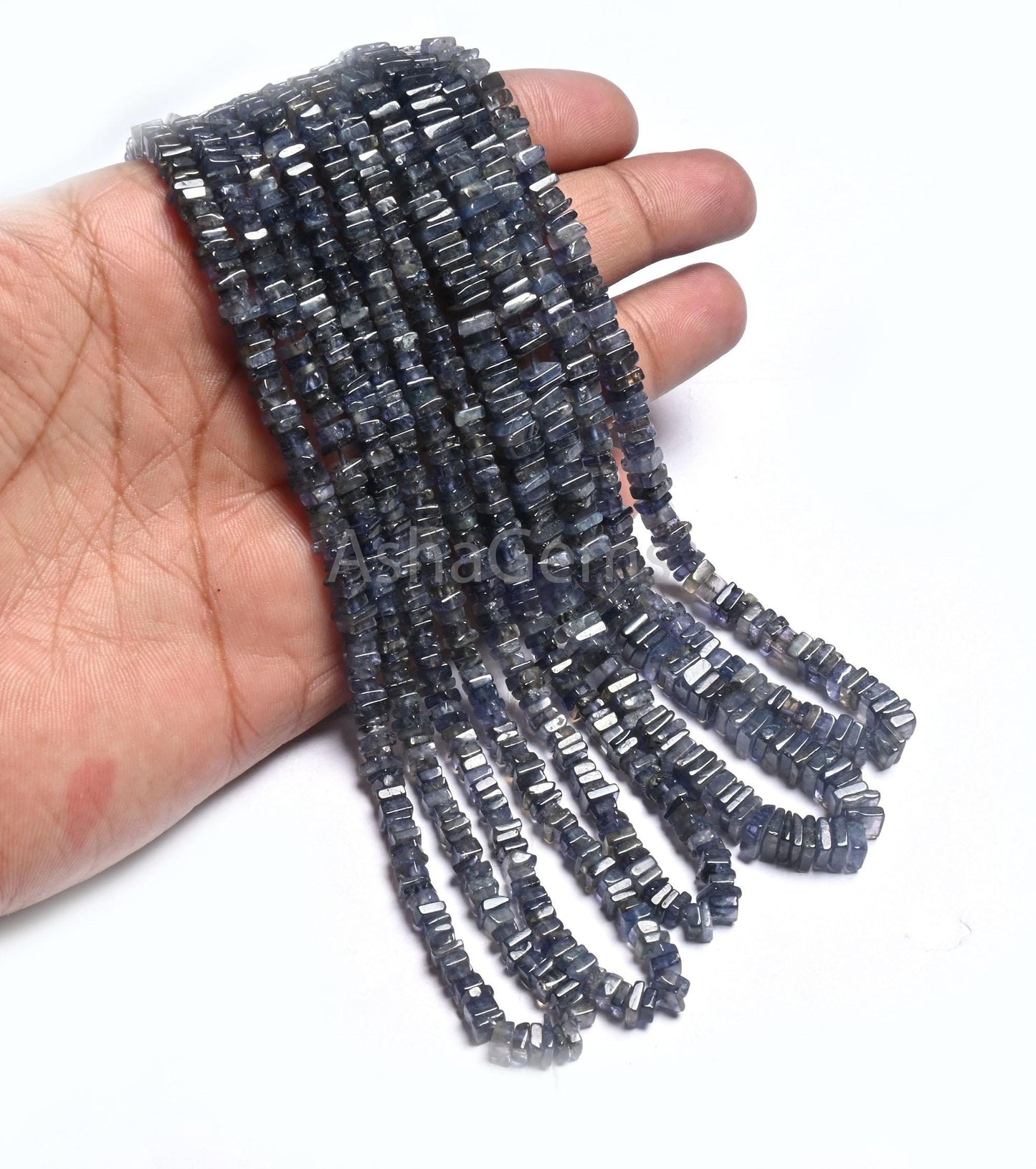 Amazing Blue Iolite Heishi Square Shape Gemstone Loose Beads,8/16" Natural Iolite Smooth Handmade Flat Square Iolite Bead Jewelry Craft SALE