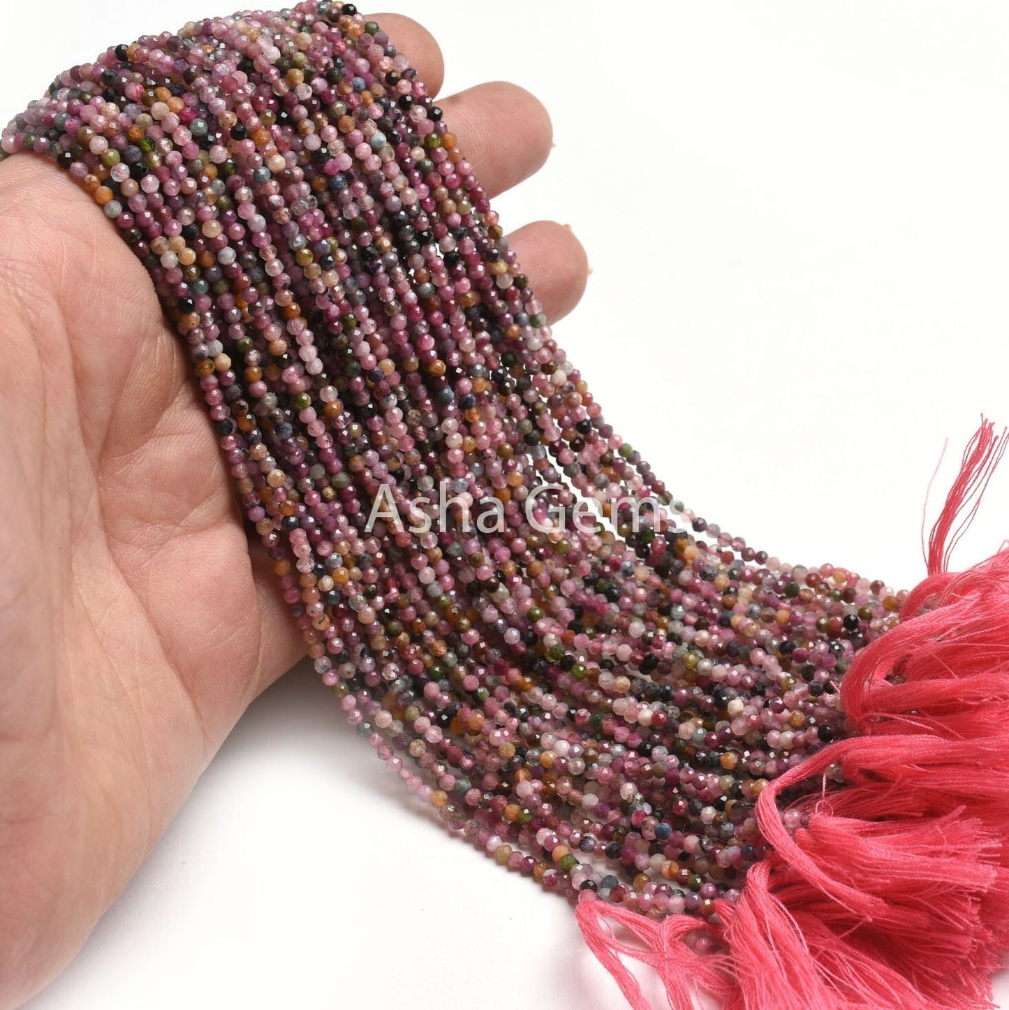 Beautiful Disco Tourmaline Faceted Micro Cut Rondelle Gemstone Beads, Tourmaline Beads,2.25mm Multi Tourmaline Machine Cut Bead Jewelry SALE