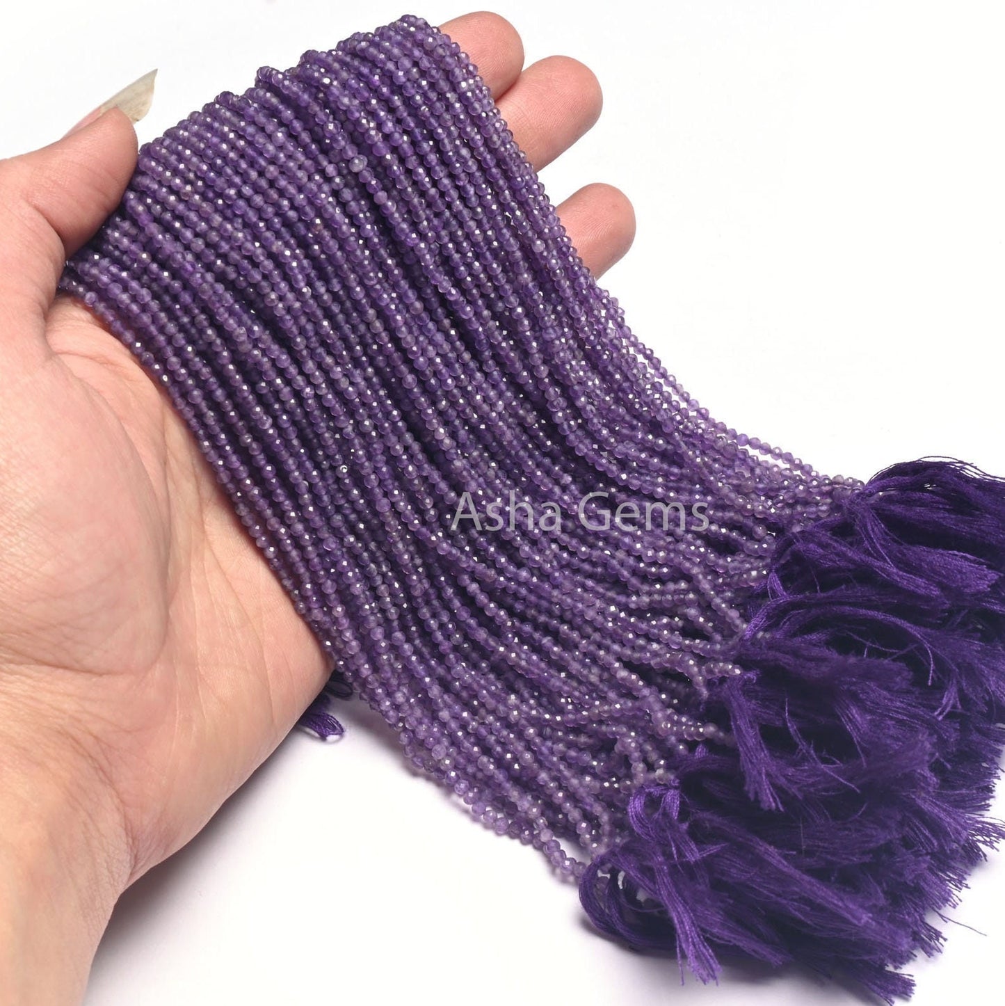 Fine Quality African Amethyst Faceted Rondelle Beads 2.5 mm Natural Purple Amethyst Micro Cut Beads,12.5"Amethyst Gemstone Bead Jewelry SALE