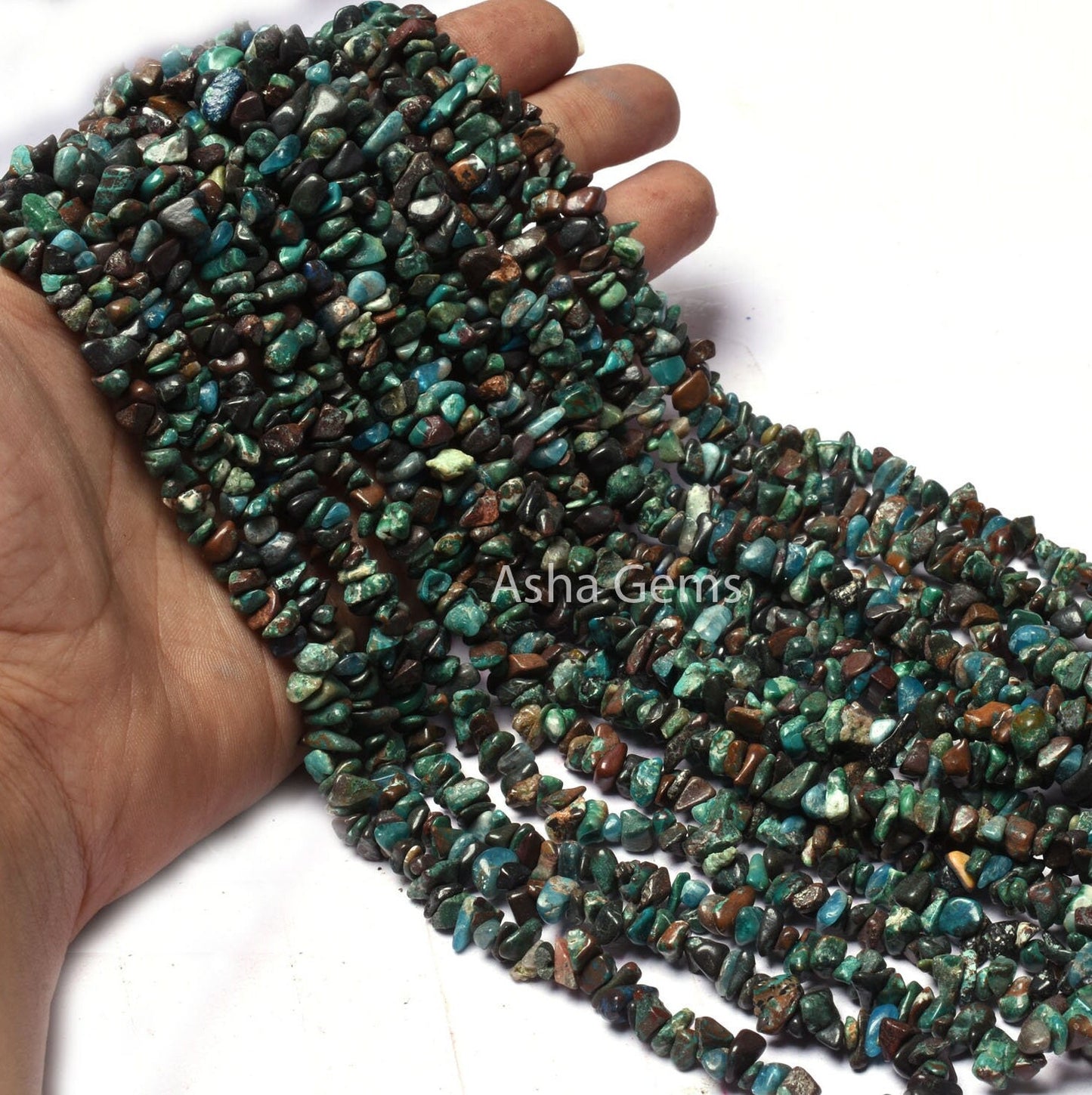 Natural Chrysocolla Uncut Chips Gemstone Beads.34"Strand Fine Quality blue Chrysocolla Raw Rough Smooth Bead Jewelry Making SALE Chrysocolla