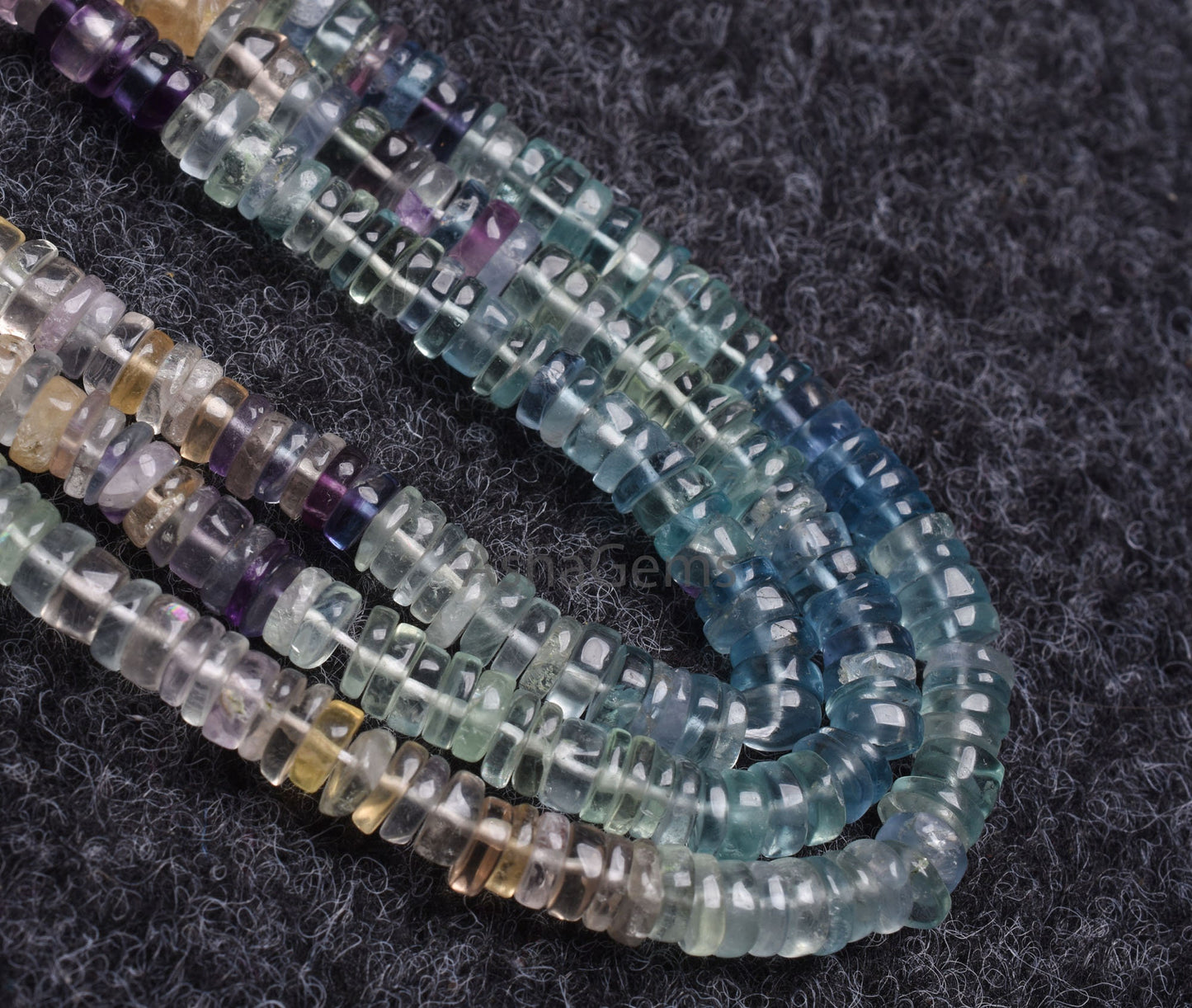 Natural Fluorite Smooth Tyre Shape Beads,5.5-6mm Beautiful multi Fluorite Shaded Beads, Fluorite Heishi Tyre Bead Jewelry Making Craft,SALE