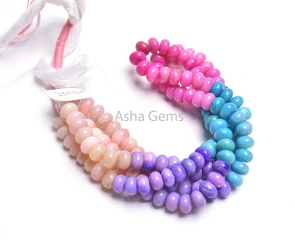 10mm Multi Color Opal Smooth Rondelle Beads,16" Strand Shaded Disco Opal Plain handmade Bead, AAA Mix Color Opal Gemstone Beads Jewelry SALE
