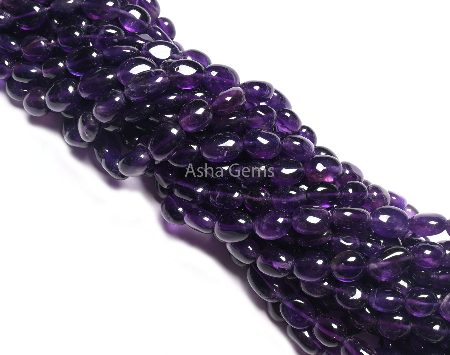 Natural African Amethyst Smooth Nugget Gemstone Loose Beads,16" Strand purple Amethyst Handmade Tumble Beads, Fine Amethyst Necklace Jewelry (AG 22297)