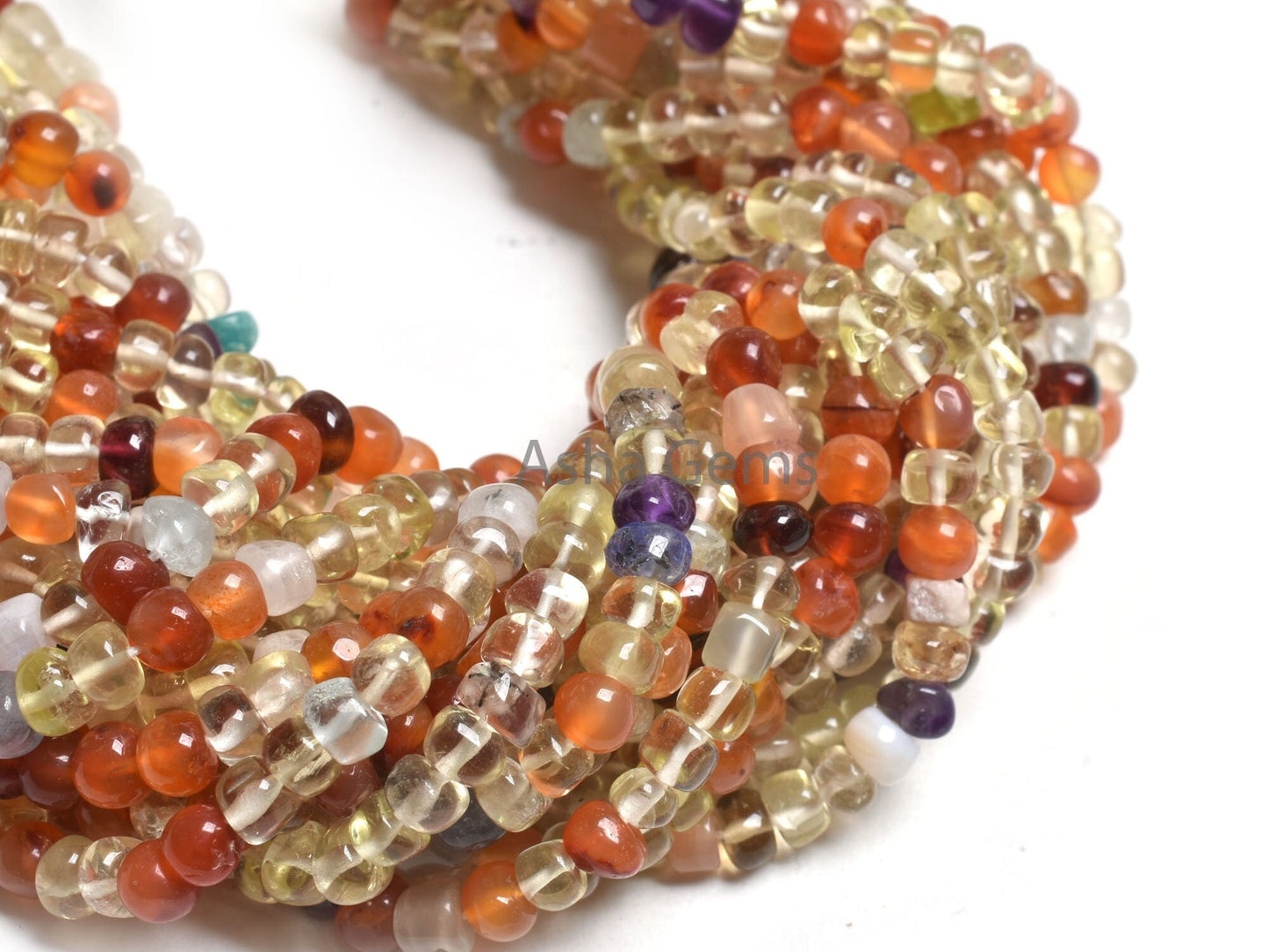 Beautiful Multi Color Disco Smooth Rondelle Gemstone Beads,16"Mix Color Stone Plain Handmade Beads, Colorful Beads Jewelry Making Craft SALE