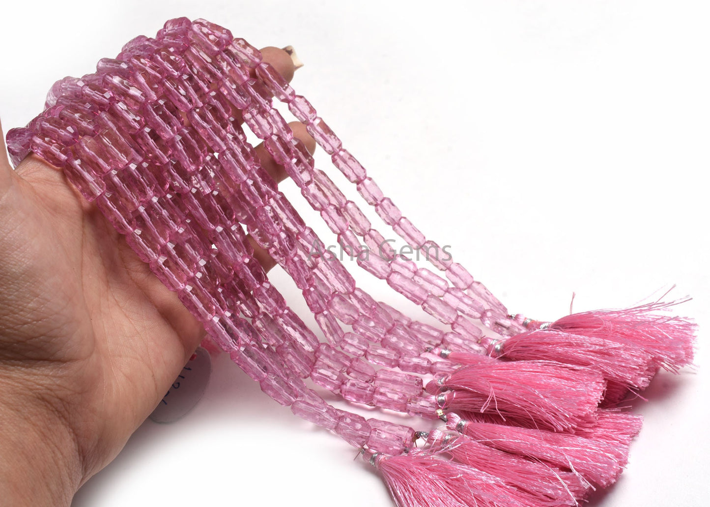 AAA Crystal Pink Coated Concave Cut faceted Beads,10"Strand Gemstone Barrel Shape Concave Cut Faceted Straight Drill Bead Jewelry Craft SALE